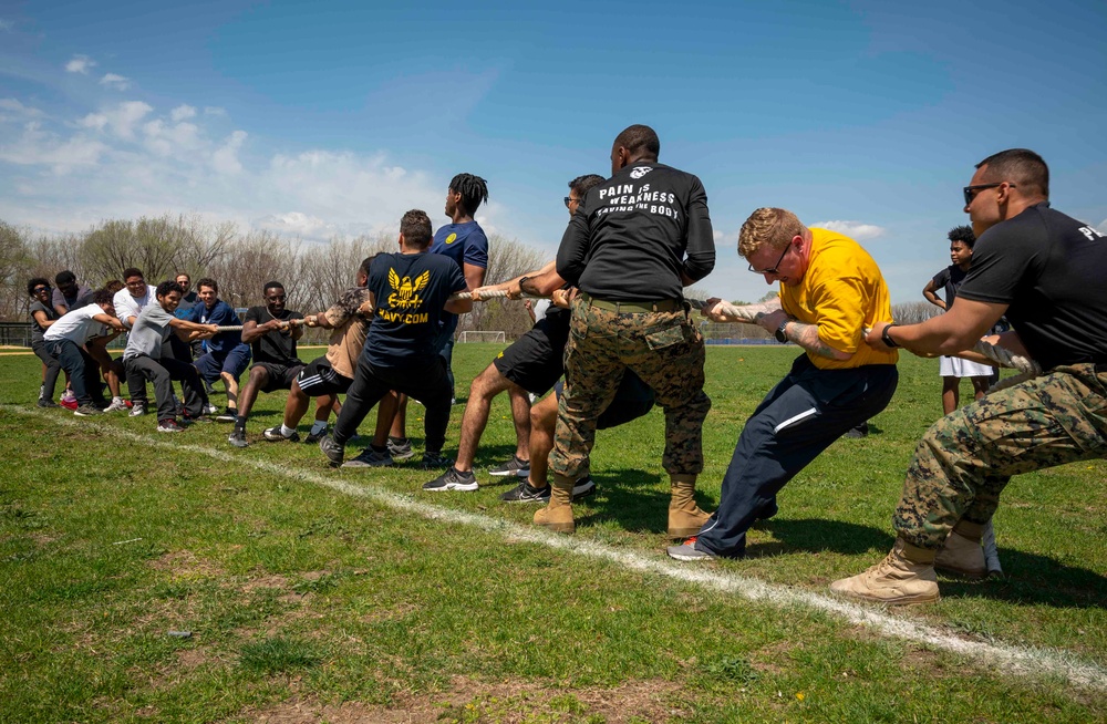 Service members participate in Military Field Day