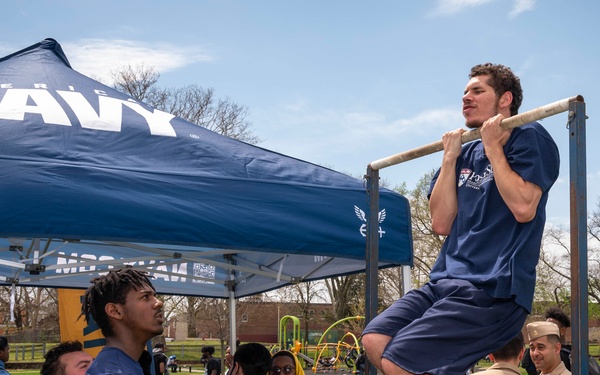 Service members participate in Military Field Day