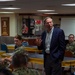 Retired Vice Adm. Charles Martoglio speaks to Sailors aboard the USNS Mercy (T-AH 19)