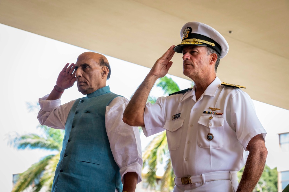 U.S. Indo-Pacific Command hosts the Indian Minister of Defense Rajnath Singh