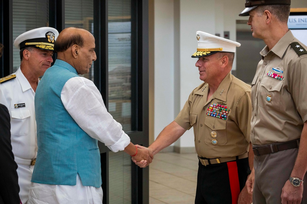 U.S. Indo-Pacific Command hosts the Indian Minister of Defense Rajnath Singh