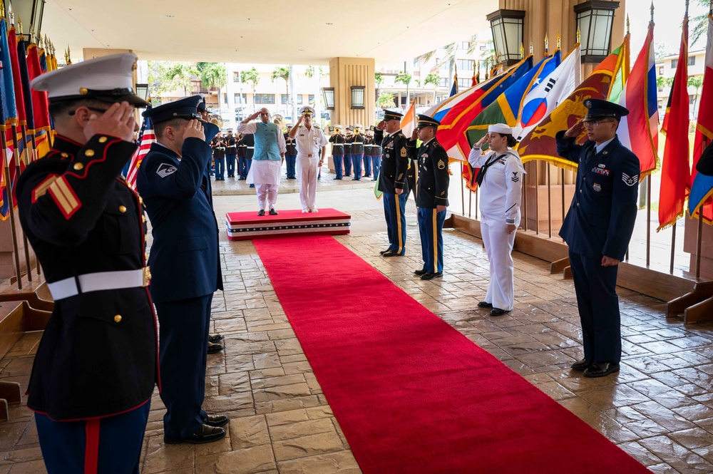 U.S. Indo-Pacific Command hosts the Indian Minister of Defense Rajnath Singh