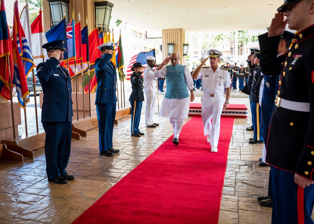 U.S. Indo-Pacific Command hosts the Indian Minister of Defense Rajnath Singh