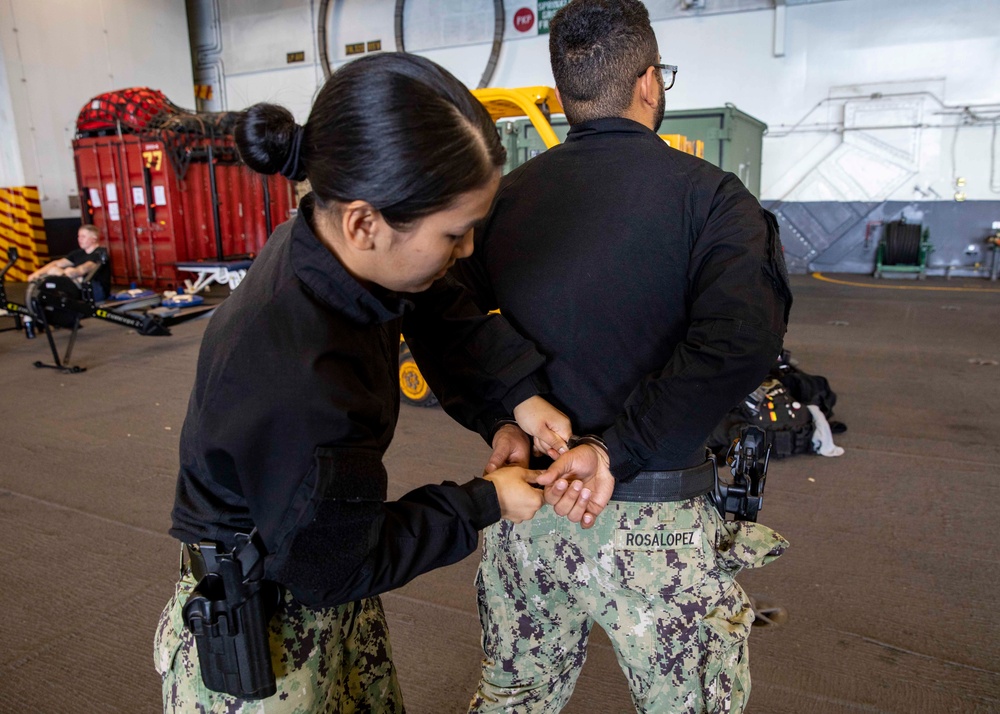 GHWB Sailors Simulates Detainment
