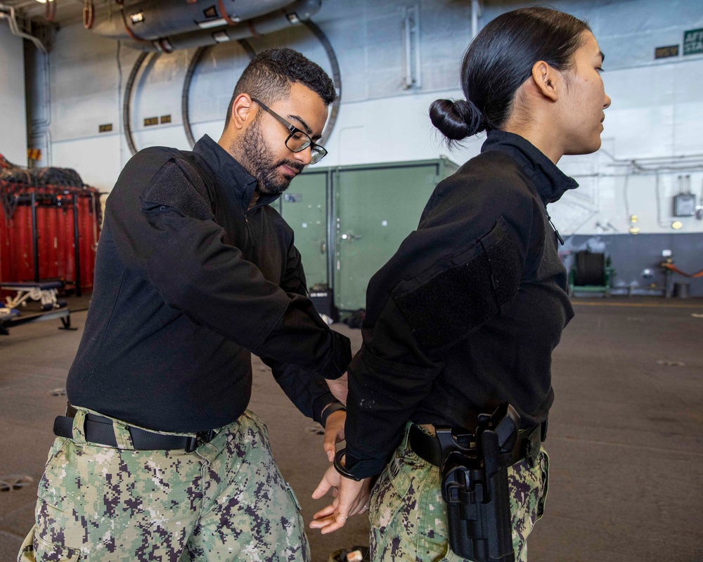 GHWB Sailors Conduct Security Training