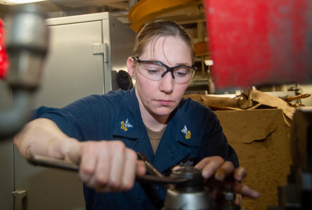 The Harry S. Truman Carrier Strike Group is on a scheduled deployment in the U.S. Sixth Fleet area of operations in support of naval operations to maintain maritime stability and security.