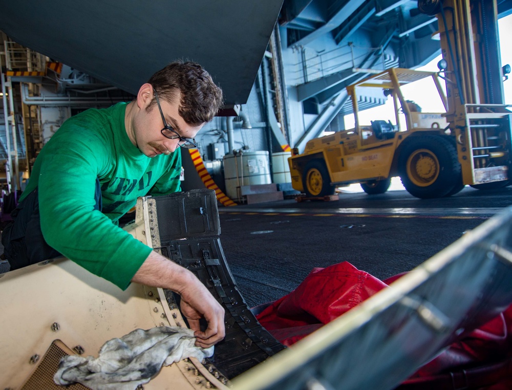 The Harry S. Truman Carrier Strike Group is on a scheduled deployment in the U.S. Sixth Fleet area of operations in support of naval operations to maintain maritime stability and security.