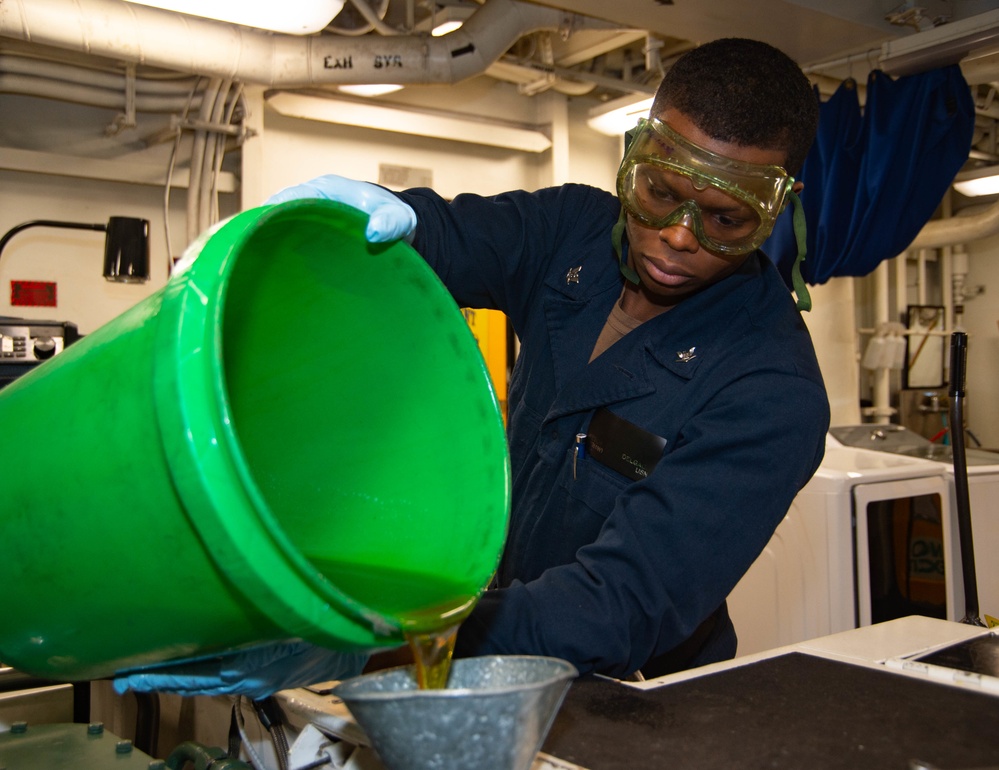 The Harry S. Truman Carrier Strike Group is on a scheduled deployment in the U.S. Sixth Fleet area of operations in support of naval operations to maintain maritime stability and security.