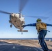 USS San Jacinto conducts flight quarters.