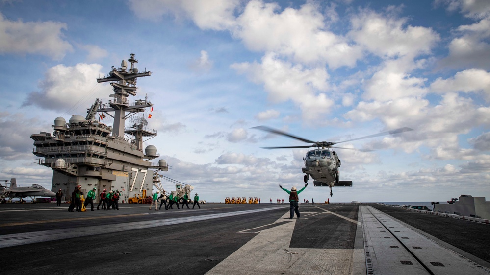 USS George H.W. Bush (CVN 77) Receives Ammunition