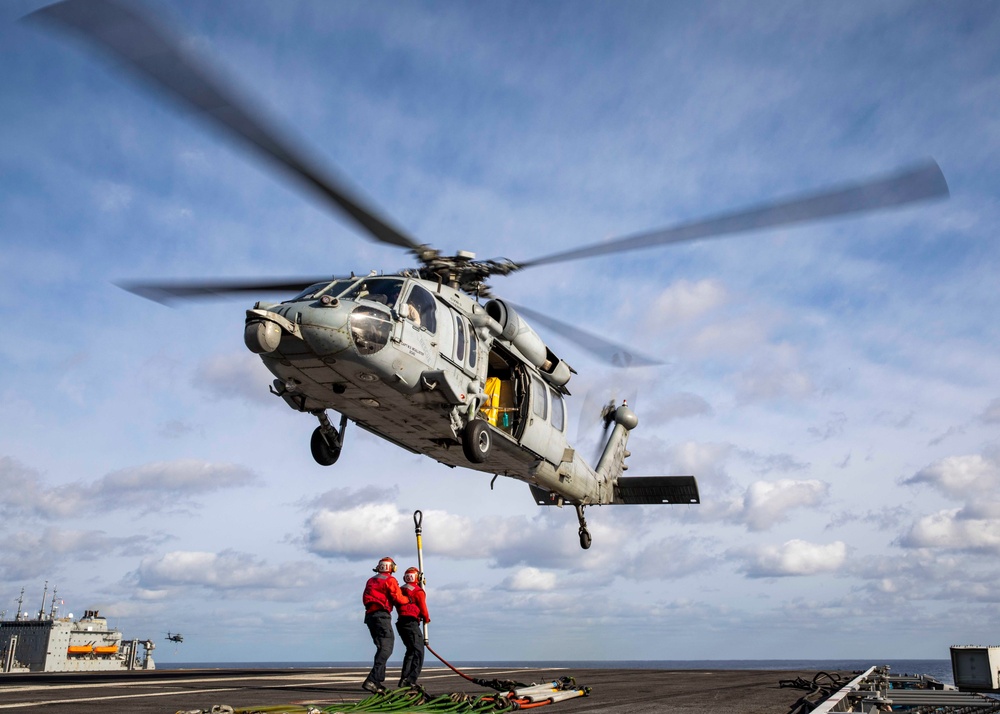 USS George H.W. Bush (CVN 77) Receives Ammunition