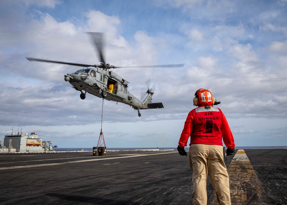 USS George H.W. Bush (CVN 77) Receives Ammunition