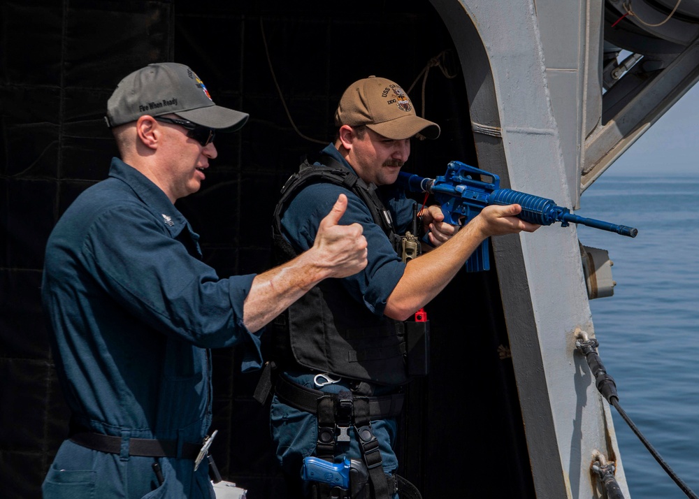 Gridley conducts an anti-terrorism drill