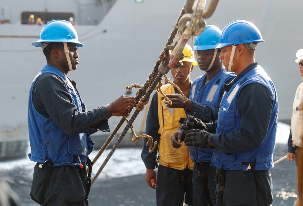 USS Fitzgerald (DDG 62) Replenishment-at-Sea with USNS Charles Drew (T-AKE 10)