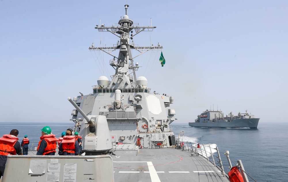 USS Fitzgerald (DDG 62) Replenishment-at-Sea with USNS Charles Drew (T-AKE 10)