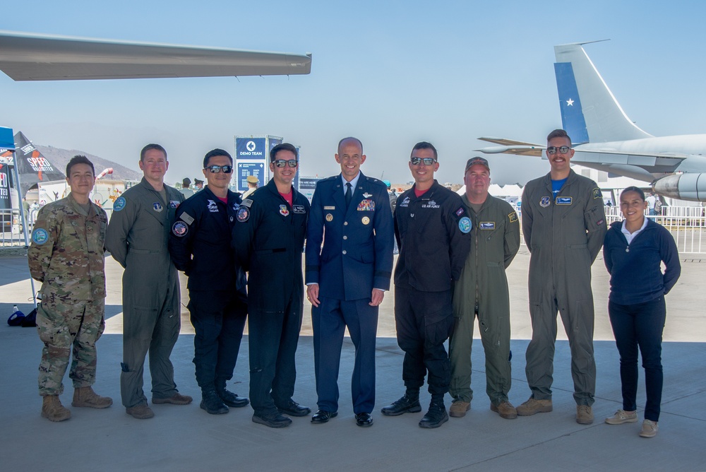 136AW Airmen Receive Coins at FIDAE 2022