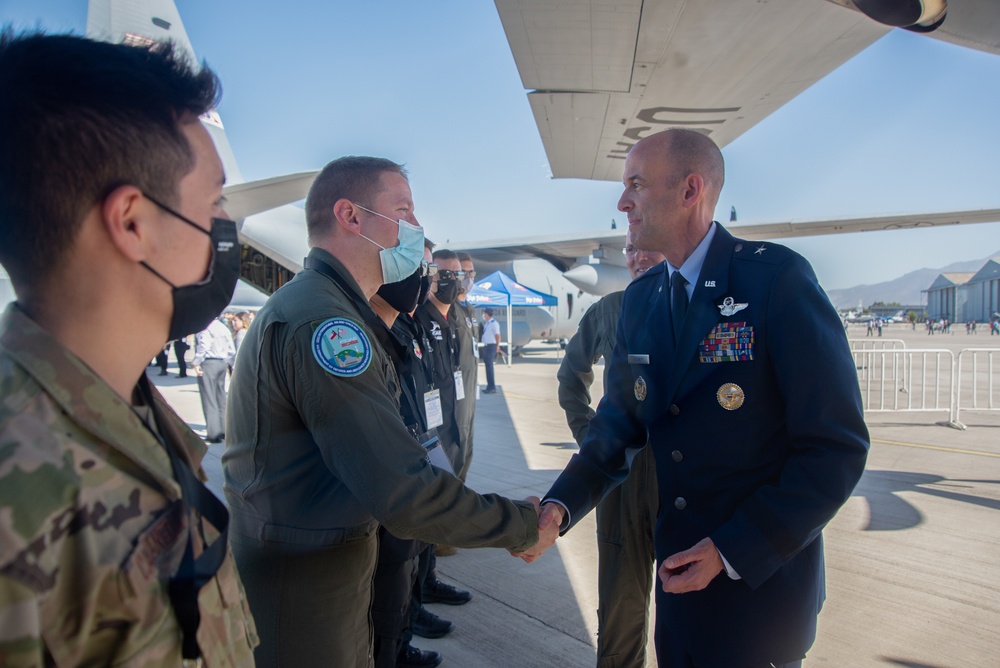 136AW Airmen Receive Coins at FIDAE 2022