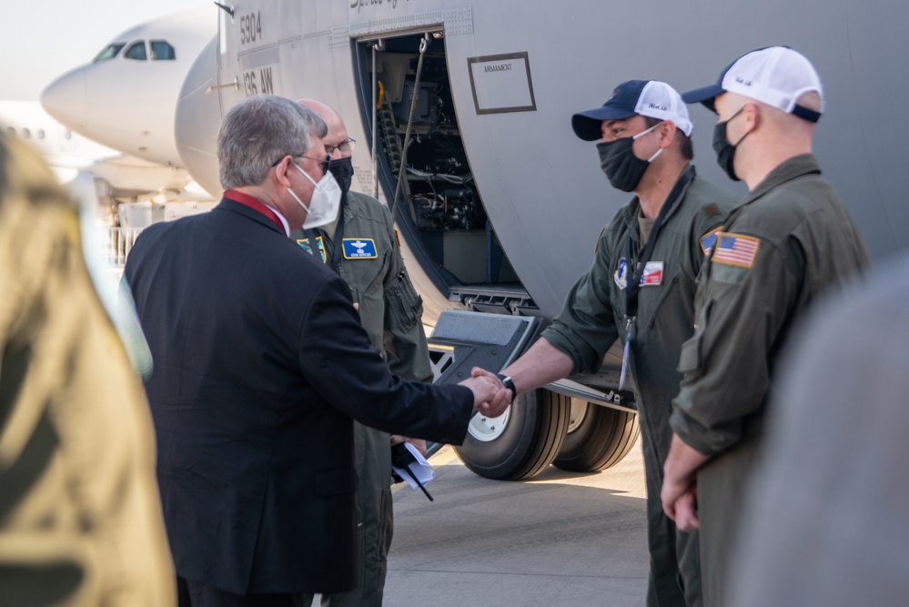 136AW Airmen Receive Coins at FIDAE 2022