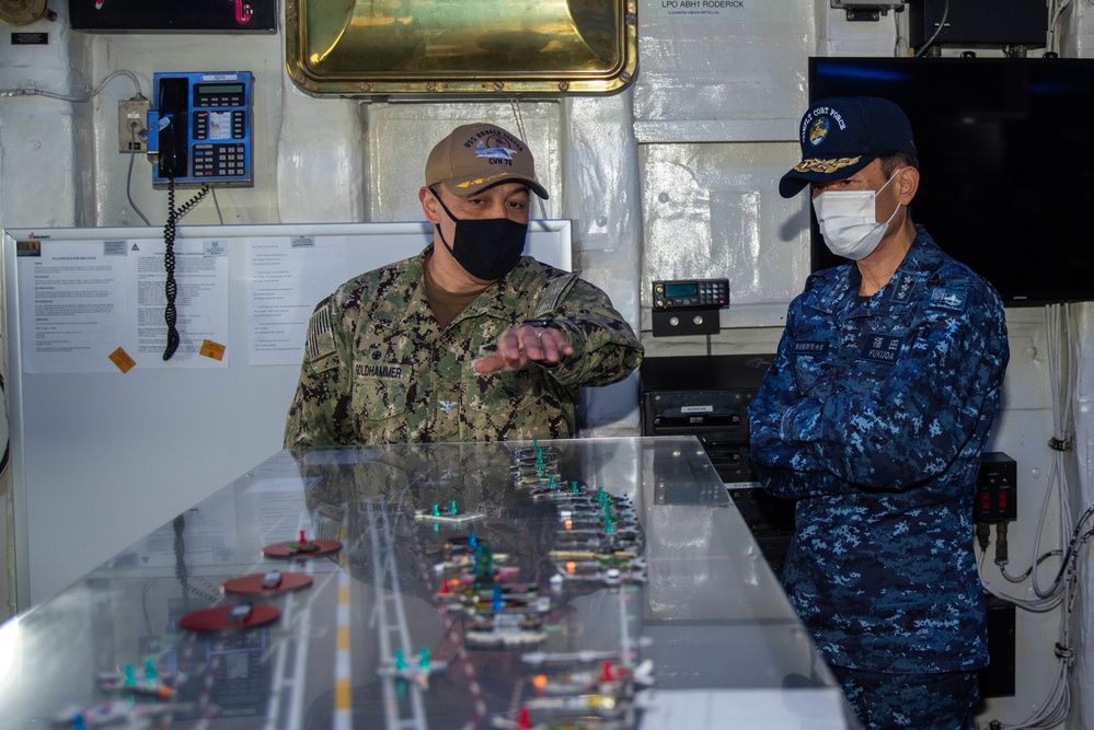USS Ronald Reagan (CVN 76) Hosts Japan Maritime Self-Defense Force Vice Admiral