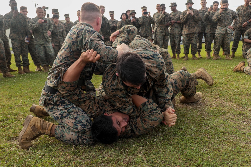 Marines with CLR-37 conduct combat conditioning