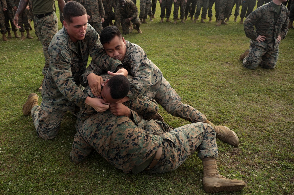 Marines with CLR-37 conduct combat conditioning