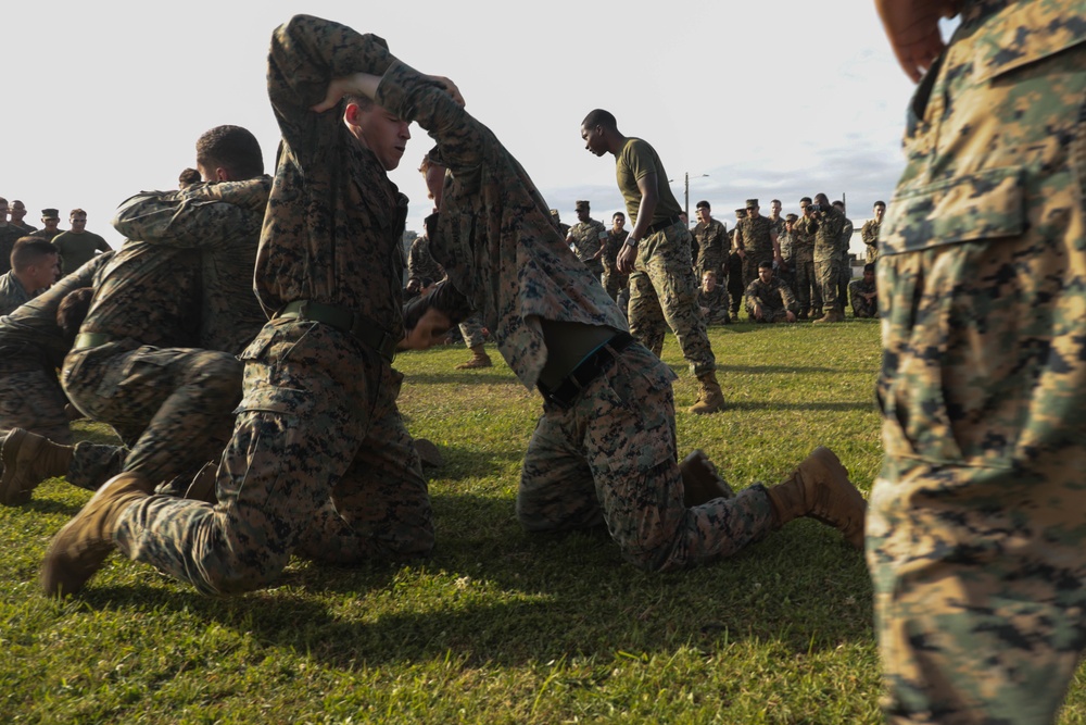 Marines with CLR-37 conduct combat conditioning