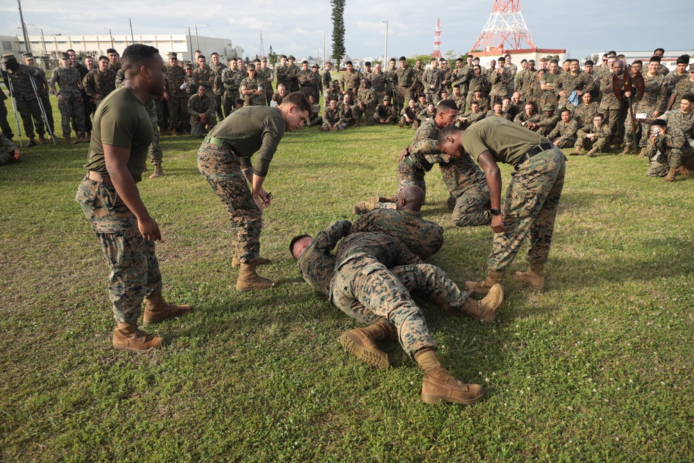 Marines with CLR-37 conduct combat conditioning