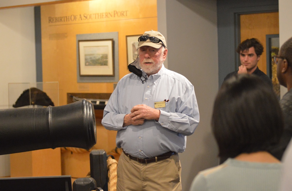 Museum Volunteer leads a guided tour