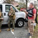 Joint Base Myer-Henderson Hall Chief of Operations Troy Dennison gives Marines a safety brief and reviews the details of the flight prior to take off during the JBM-HH functional scale exercise.