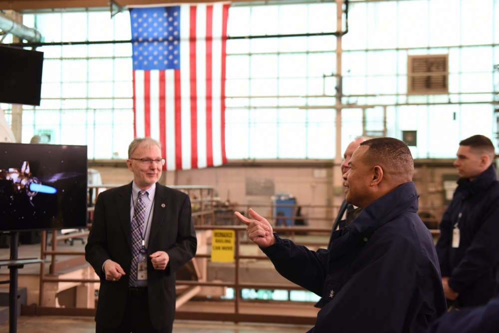 U.S. Coast Guardsmen tour NASA Glenn Research Center