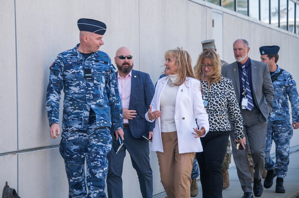 AVM Roberts, Commander of Defence Space Command, visits USSF Space Systems Command