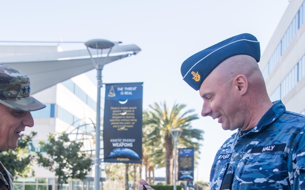 AVM Roberts, Commander of Defence Space Command, visits USSF Space Systems Command