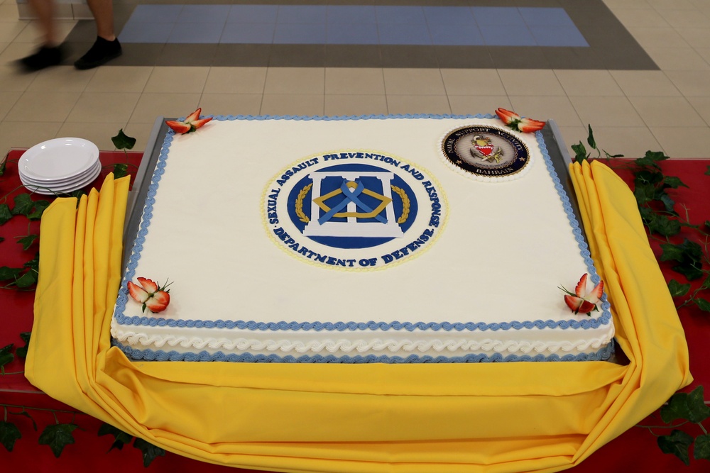 Sexual Assault Awareness and Prevention Month Cake Cutting 2022, NSA Bahrain