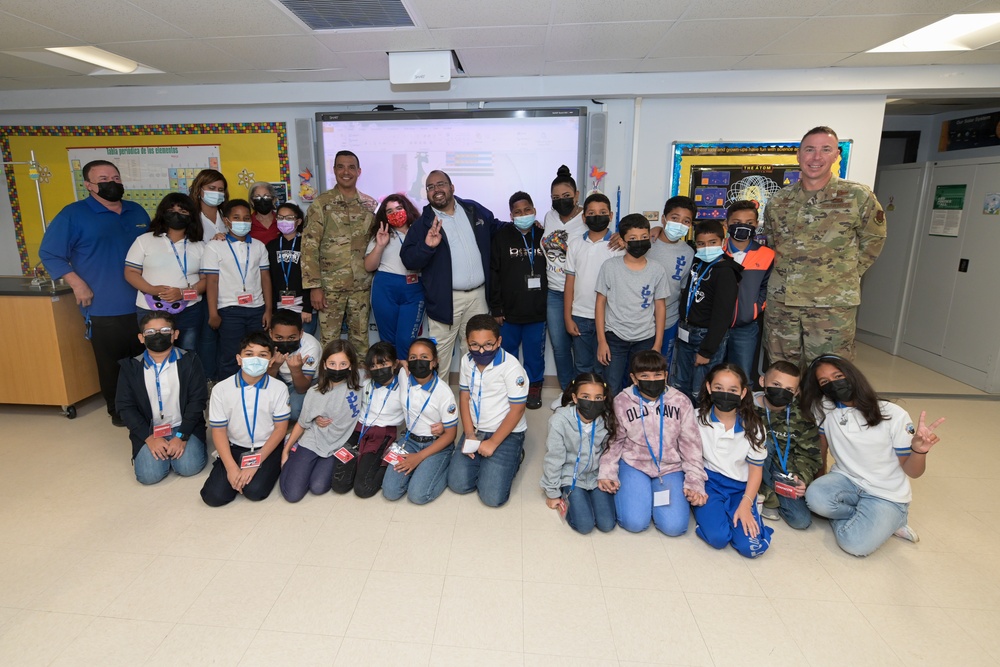 156th Wing leadership meets with PR Dept. of Education