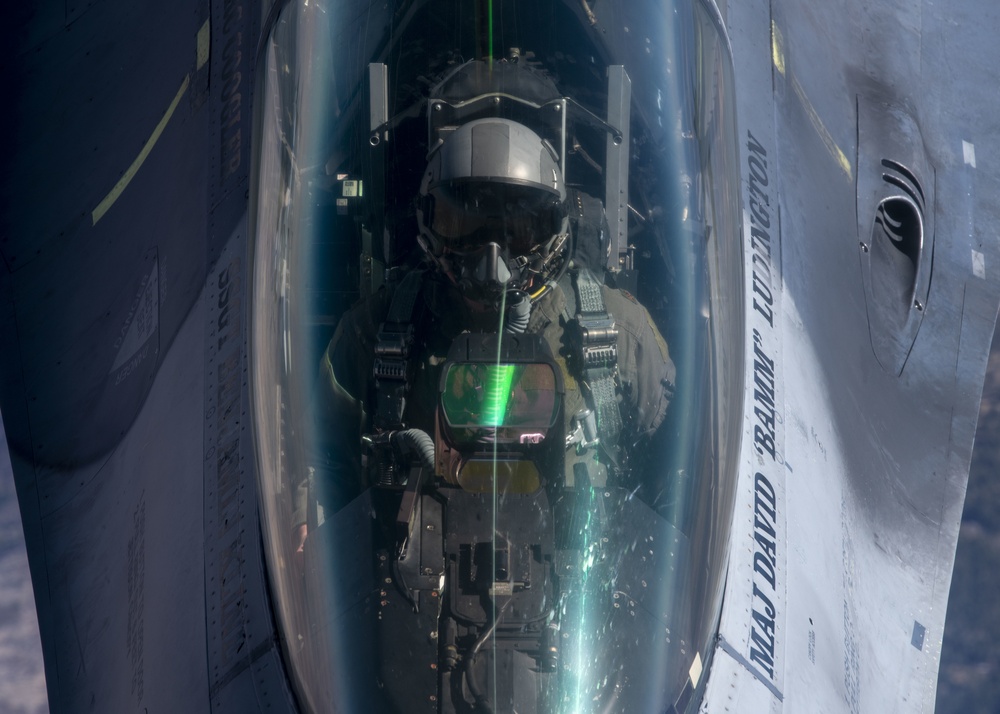 Fairchild KC-135s support Holloman F-16s