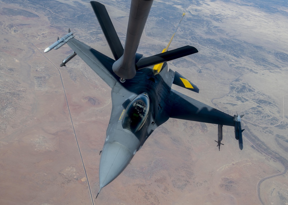 Fairchild KC-135s support Holloman F-16s