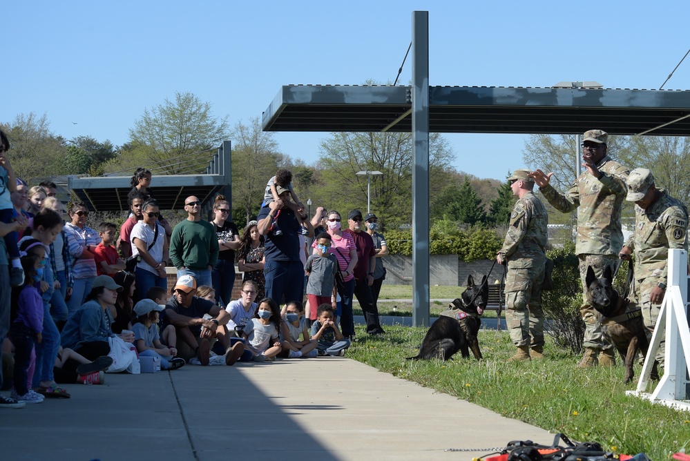 Meade K-9 handlers, firefighters celebrate Month of the Military Child