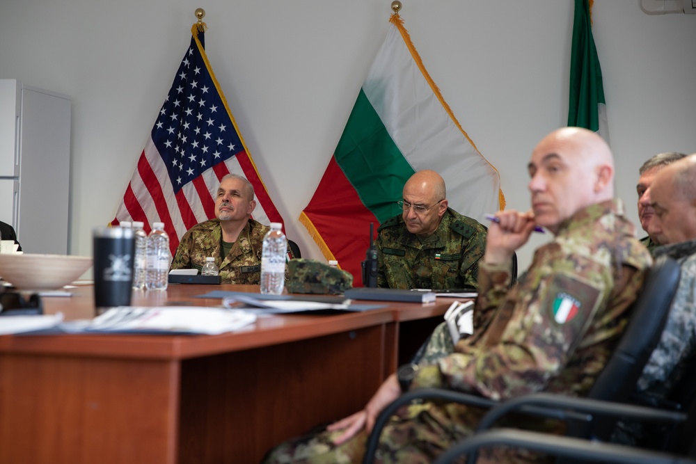 Italian, Bulgarian, and U.S. Leadership Meet at Novo Selo Training Area, Bulgaria