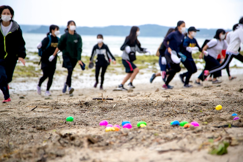 Teruma Beach Easter cleanup