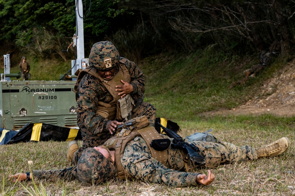 U.S. Marines with 3rd Supply Battalion, 3rd SGX conduct MCCRE