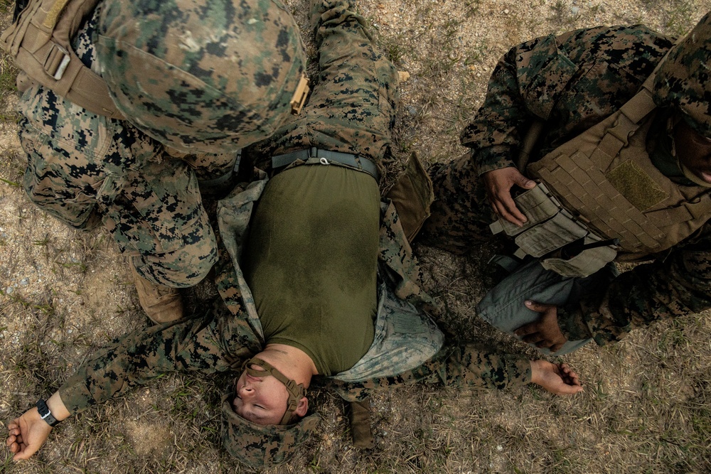 U.S. Marines with 3rd Supply Battalion, 3rd SGX conduct MCCRE