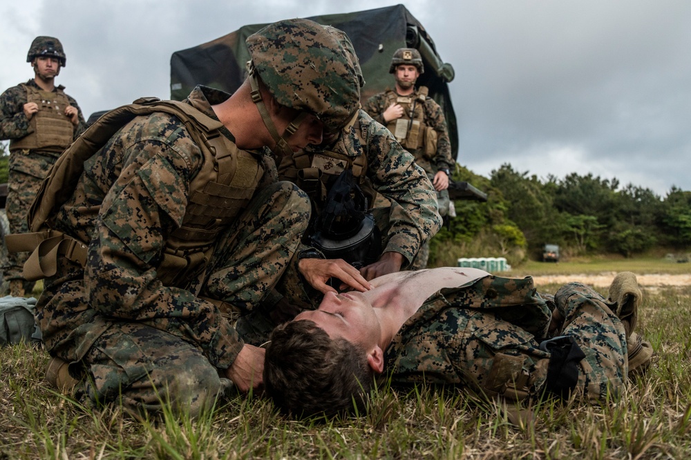 U.S. Marines with 3rd Supply Battalion, 3rd SGX conduct MCCRE