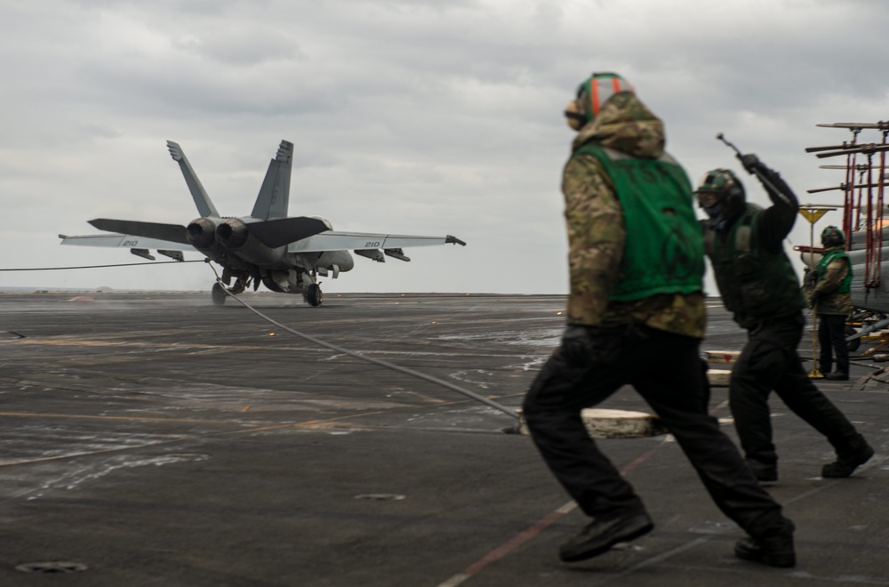 The Harry S. Truman Carrier Strike Group is on a scheduled deployment in the U.S. Sixth Fleet area of operations in support of naval operations to maintain maritime stability and security.