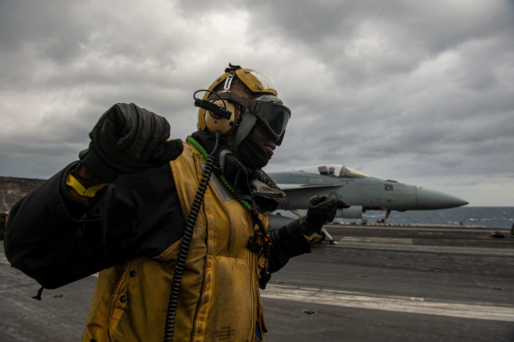 The Harry S. Truman Carrier Strike Group is on a scheduled deployment in the U.S. Sixth Fleet area of operations in support of naval operations to maintain maritime stability and security.