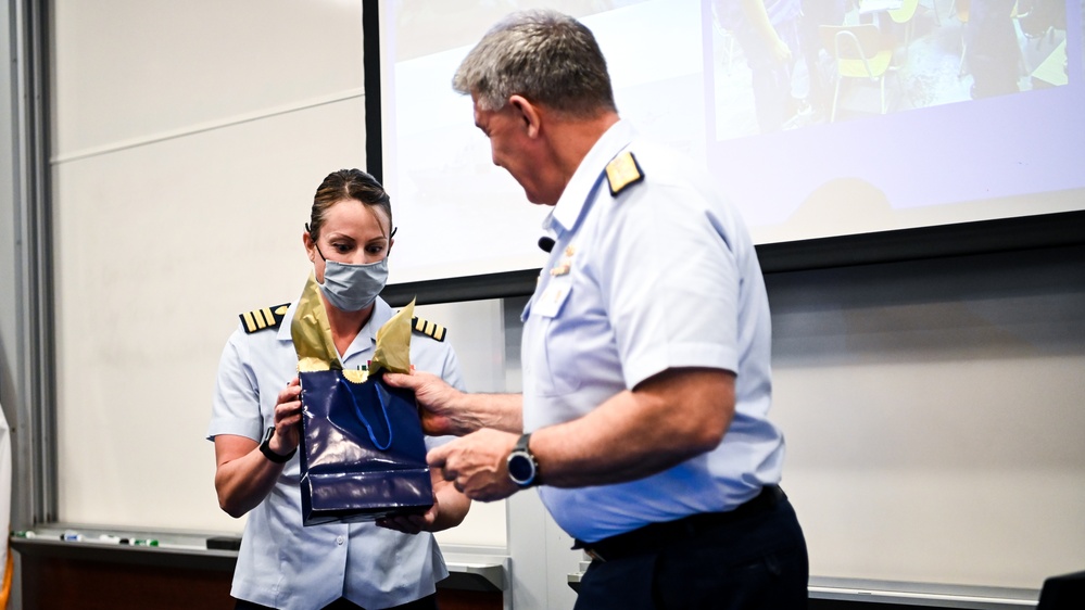 USCG Commandant Visits IADC, Speaks with Students