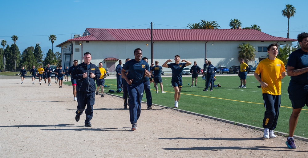US Navy Seabees with NMCB-5 host a Bee-Fit Challenge