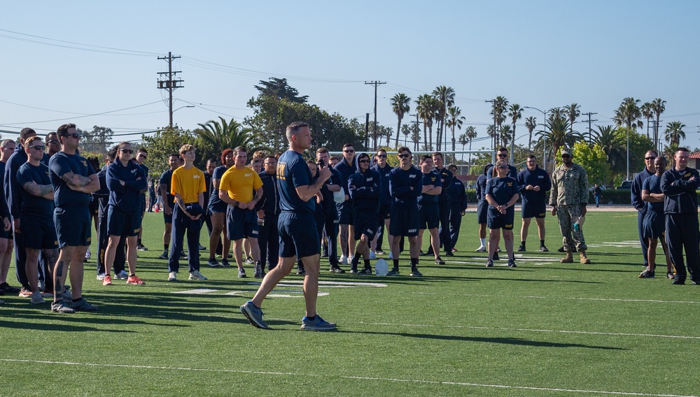US Navy Seabees with NMCB-5 host a Bee-Fit Challenge
