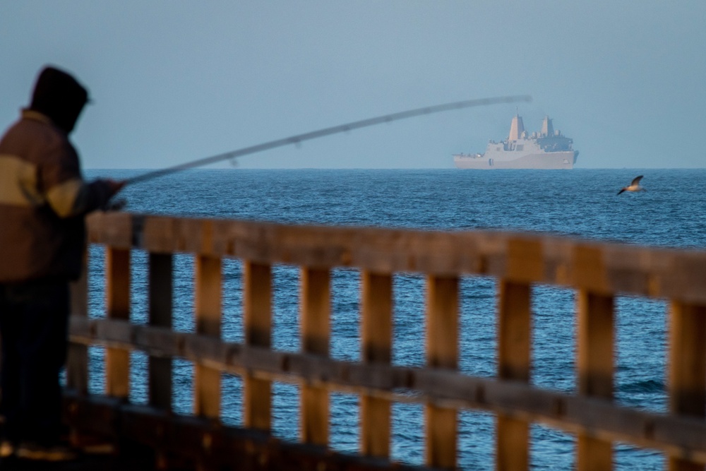USS Anchorage (LPD 23) visits Port Hueneme for service, crew training