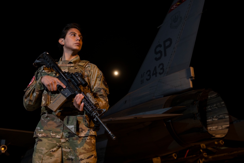 Under the full moon: 480th EFS Airmen mission-ready day or night