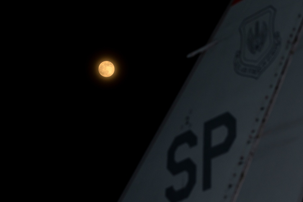 Under the full moon: 480th EFS Airmen mission-ready day or night